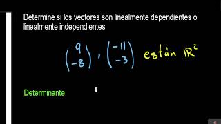 Determine if the vectors 98  113 are linearly dependent or linearly independent [upl. by Ayekehs85]