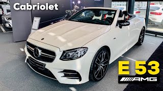 2019 MERCEDES AMG E53 Cabriolet FULL REVIEW Exterior Interior Diamond White 4MATIC [upl. by Amri775]