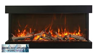 Amantii 50” True View XL XT 3 Sided Glass Electric Fireplace Review [upl. by Haduhey]