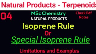 Isoprene Rule and Isoprene RuleLimitationsampExamplesComplete ExplanationMSc Chemistry Terpenoids [upl. by Licko]