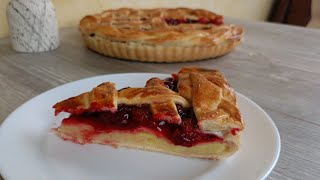 🍒🥧 СЛОЁНЫЙ ПИРОГ С ВИШНЕЙ И ЗАВАРНЫМ КРЕМОМ 🥧🍒 Одной порции будет мало Очень вкусно [upl. by Eeneg889]