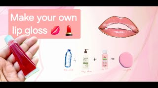 DIY Lip Gloss Easy Only Using Stuff At Home Organic 💋 [upl. by Edla]