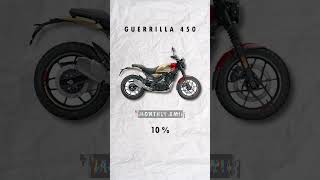 Guerrilla 450 EMI amp Income Calculation royalenfield guerrilla450 [upl. by Shaun]