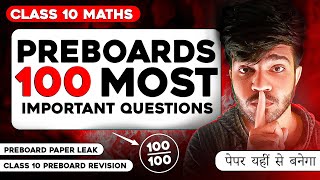 Most Important And Repeated Questions  Class 10 Maths  Class 10 Live  Preboard Revision class10 [upl. by Bogusz]