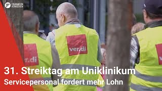 31 Streiktag am Uniklinikum Erlangen Servicepersonal fordert mehr Lohn [upl. by Dorkas]