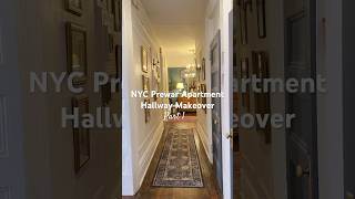 Custom 40’ wallpaper mural loading… nycapartment hallwayideas prewar chandelier [upl. by Ennovehs]