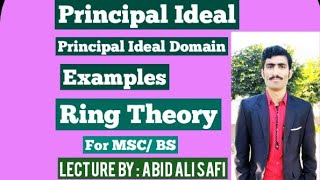 Principal Ideal  Principal Ideal Domain With Examples  Ring Theory BY MATH POINT ACADEMY [upl. by Nirrep]