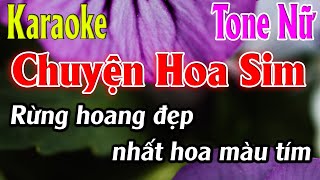 Chuyện Hoa Sim Karaoke Tone Nữ Karaoke Lâm Organ  Beat Mới [upl. by Debera]