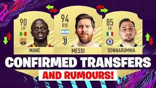 FIFA 21  NEW CONFIRMED TRANSFERS amp RUMOURS  FT MANE MESSI DONNARUMMA etc [upl. by D'Arcy]