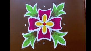 Super colour kolam 🌺 51 dots Easy daily kolam 🌺 Pongal kolam 🌺 Margazhi madha rangoli 🌺 Trending [upl. by Fonseca]