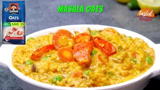 Masala Oats Recipe for Weight loss with Quaker Oats  Quick and Easy Breakfast Recipe [upl. by Ahilam]