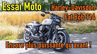 Essai dune HarleyDavidson Fat Bob 114 en stage 2  On adore [upl. by Nicram]