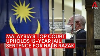 Malaysias top court upholds 12year jail sentence for former PM Najib Razak [upl. by Ihcalam]