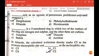 MCQs on Unit 4 Heterocyclic compoundsPoc mcqsPharmaceutical organic chemistry 3 4th semester [upl. by Chura]