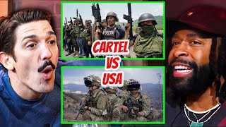 Andrew Schulz ARGUMENT With Alex On Cartel vs US Military [upl. by Xonnel]