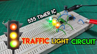 Traffic Light Circuit Using  555 Timer IC  Led Projects [upl. by Eilatan822]