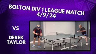 Neil Myatt vs Derek Taylor  Bolton Div 1 League Match  4924 [upl. by Wobniar874]