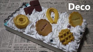 スイーツデコ（前編）ノートをデコる Sweets deco Notebook Box Part 1 [upl. by Wohlen]