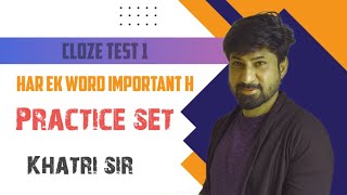 Cloze Test for SSC CGL  CHSL  CPO amp CDS Har ek word important hota h  Cloze test practice [upl. by Bellina]