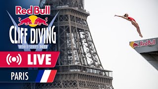 Diving in front of the iconic Eiffel Tower in Paris Red Bull Cliff Diving World Series 2023 [upl. by Ynnot]