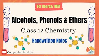 Alcohols Phenols amp Ethers  Class 12 Chemistry Notes  Session 202425 🔥 [upl. by Moynahan53]