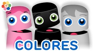 Colección de Colores  Gris Rosa Negro  Aprender Colores  La Pandilla de Colores  BabyFirst [upl. by Aekerly]