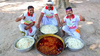 Fried Rice and Jamaibabu special Chicken Masala curry cooking for village people  villfood Kitchen [upl. by Nnyltiak]