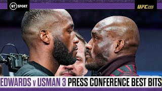 UFC286 Press Conference Best Bits 🇬🇧 Edwards v Usman 3 is MASSIVE 😮‍💨 [upl. by Nireil]