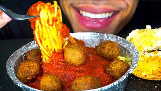 ASMR SPAGHETTI AND MEATBALLS SAUCE MUKBANG MAFIA RECIPE EATING BREAD BIG BITES NO TALKING SOUNDS [upl. by Derman963]