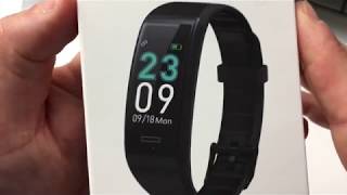 Unboxing Test Bracelet H Band AKASO Bracelet Montre cardio Podomètre Compatible iOS Android [upl. by Macguiness]