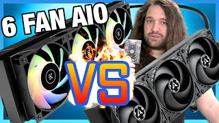 6Fan EK AIO Elite DRGB 360 Review vs Lian Li Galahad Arctic Liquid Freezer amp Air CPU Coolers [upl. by Nevai618]