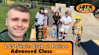 LGS Skate Club at Potton Advanced Class  290924 [upl. by Xonk277]