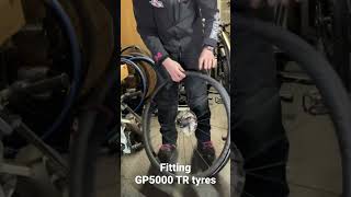 Fitting Continental GP5000 Tubeless Ready tyres by hand no tools TR Tyres  THE CYCLE RENOVATOR [upl. by Brandt298]