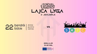 LAJCA lyga 3 sezonas  Skuodo atviras jaunimo centras vs Vilniaus „22 Bendra būtis“ [upl. by Grosz]