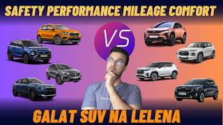 Best SUV Leni hai Creta VS Curvv VS Kushaq etc Ranked BEST to WORST in Safety Performance [upl. by Ydospahr]