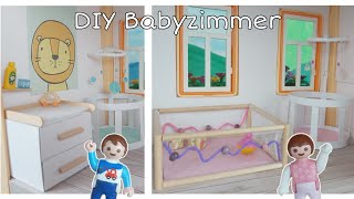 DIY Babyzimmer 👶🏼 Pimpmyplaymobil Basteln Deutsch  Familie Hund [upl. by Jumbala]