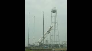 Antares Rocket Raised on Launch Pad [upl. by Alilahk738]