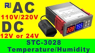 STC3028 Thermostat with Heat and Humidity Fully Explained and demonstrated [upl. by Attesoj]