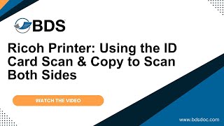 Ricoh Printer Using the ID Card Scan amp Copy to Scan Both Sides [upl. by Imehon]