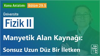 Üniversite Fizik II  Bölüm 295 Manyetik Alan Kaynağı Sonsuz Uzun Düz Bir İletken [upl. by Rafaela918]