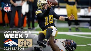 Denver Broncos vs New Orleans Saints Game Highlights  NFL 2024 Season Week 7 [upl. by Glorianna]