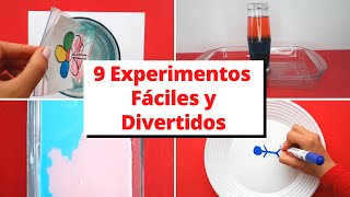 9 EXPERIMENTOS FÁCILES  CIENCIA DIVERTIDA [upl. by Neelak196]