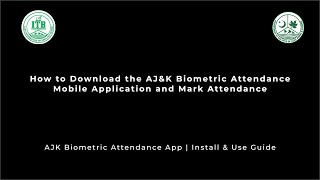 AJampK Biometric Attendance Mobile App  Installation amp Usage Guide [upl. by Novyar545]