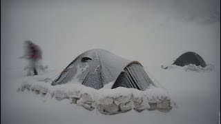 EXTREME 55° Solo Winter Camping 7 Days  Snowstorm amp Hot Tent Winter Camping In Deep Snow  ASMR [upl. by Onaicul]