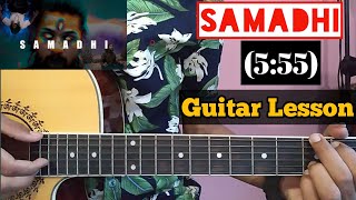 555  Samadhi  Guitar lesson [upl. by Vevine]