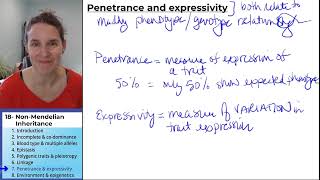 NonMendelian Inheritance 7 Penetrance and expressivity [upl. by Nanam]