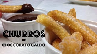 Churros con cioccolato caldo [upl. by Ainig]