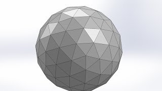 How to make Geodesic Polyhedron by SolidWorks  3D CAD [upl. by Hpsoj]