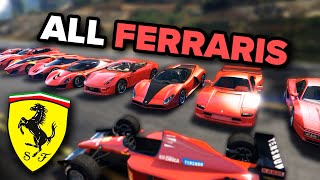 ALL Ferraris in GTA 5 in 2 Minutes [upl. by Sundstrom]