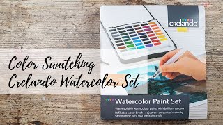 swatching crelando watercolors from Lidl [upl. by Odlanyar242]